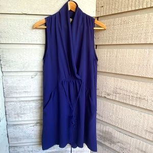 SOLD aritzia | sabine dress | muted royal blue | size small